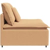 Modulinė sofa su pagalvėlėmis, smėlio spalvos, 100 cm
