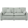 Modulinė sofa su pagalvėlėmis, šviesiai pilka