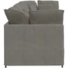 Modulinė sofa su pagalvėlėmis, šviesiai pilka, velvetas, audinys