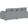 Modulinė sofa su pagalvėlėmis, šviesiai pilka
