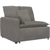 Modulinė sofa su pagalvėlėmis, šviesiai pilka, velvetas, audinys