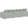 Modulinė sofa su pagalvėlėmis, šviesiai pilka