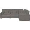 Modulinė sofa su pagalvėlėmis, šviesiai pilka, velvetas, audinys