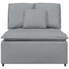 Modulinė sofa su pagalvėlėmis, šviesiai pilka, 100 cm