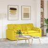 Modulinė sofa su pagalvėlėmis, šviesiai geltona