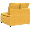 Modulinė sofa su pagalvėlėmis, šviesiai geltona, 100 cm