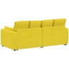 Modulinė sofa su pagalvėlėmis, šviesiai geltona