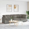 Modulinė sofa su pagalvėlėmis, šviesiai pilka, velvetas, audinys