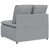 Modulinė sofa su pagalvėlėmis, šviesiai pilka, 100 cm