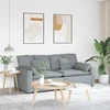 Modulinė sofa su pagalvėlėmis, šviesiai pilka