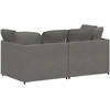 Modulinė sofa su pagalvėlėmis, šviesiai pilka, velvetas, audinys