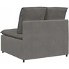 Modulinė sofa su pagalvėlėmis, šviesiai pilka, 100 cm