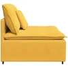 Modulinė sofa su pagalvėlėmis, šviesiai geltona, 100 cm