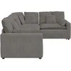 Modulinė sofa su pagalvėlėmis, šviesiai pilka, velvetas, audinys