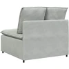 Modulinė sofa su pagalvėlėmis, šviesiai pilka, 100 cm