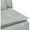 Modulinė sofa su pagalvėlėmis, šviesiai pilka, 100 cm