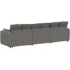 Modulinė sofa su pagalvėlėmis, šviesiai pilka