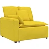 Modulinė sofa su pagalvėlėmis, šviesiai geltona