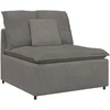 Modulinė sofa su pagalvėlėmis, šviesiai pilka