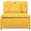 Modulinė sofa su pagalvėlėmis, šviesiai geltona, 100 cm