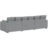 Modulinė sofa su pagalvėlėmis, šviesiai pilka
