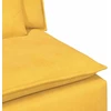 Modulinė sofa su pagalvėlėmis, šviesiai geltona, 100 cm