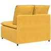 Modulinė sofa su pagalvėlėmis, šviesiai geltona, 100 cm