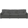 Modulinė sofa su pagalvėlėmis, tamsiai pilka
