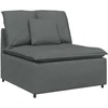 Modulinė sofa su pagalvėlėmis, tamsiai pilka