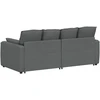 Modulinė sofa su pagalvėlėmis, tamsiai pilka