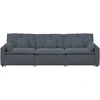 Modulinė sofa su pagalvėlėmis, tamsiai pilka