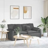 Modulinė sofa su pagalvėlėmis, tamsiai pilka
