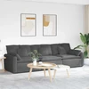 Modulinė sofa su pagalvėlėmis, tamsiai pilka