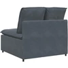 Modulinė sofa su pagalvėlėmis, tamsiai pilka, 100 cm