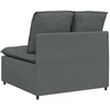 Modulinė sofa su pagalvėlėmis, tamsiai pilka, 100 cm
