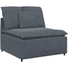 Modulinė sofa su pagalvėlėmis, tamsiai pilka