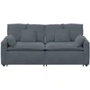 Modulinė sofa su pagalvėlėmis, tamsiai pilka