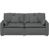 Modulinė sofa su pagalvėlėmis, tamsiai pilka