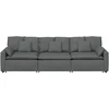 Modulinė sofa su pagalvėlėmis, tamsiai pilka