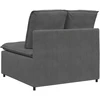 Modulinė sofa su pagalvėlėmis, tamsiai pilka, 100 cm