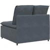 Modulinė sofa su pagalvėlėmis, tamsiai pilka, 100 cm