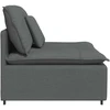 Modulinė sofa su pagalvėlėmis, tamsiai pilka, 100 cm
