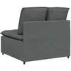 Modulinė sofa su pagalvėlėmis, tamsiai pilka, 100 cm