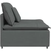 Modulinė sofa su pagalvėlėmis, tamsiai pilka, 100 cm