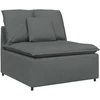 Modulinė sofa su pagalvėlėmis, tamsiai pilka