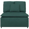 Modulinė sofa su pagalvėlėmis, tamsiai žalia, 100 cm
