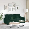 Modulinė sofa su pagalvėlėmis, tamsiai žalia