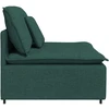 Modulinė sofa su pagalvėlėmis, tamsiai žalia, 100 cm