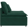 Modulinė sofa su pagalvėlėmis, tamsiai žalia, 100 cm