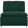 Modulinė sofa su pagalvėlėmis, tamsiai žalia, 100 cm